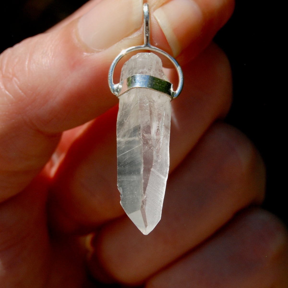 Cosmic Lemurian Seed Quartz Crystal Laser Pendant for Necklace