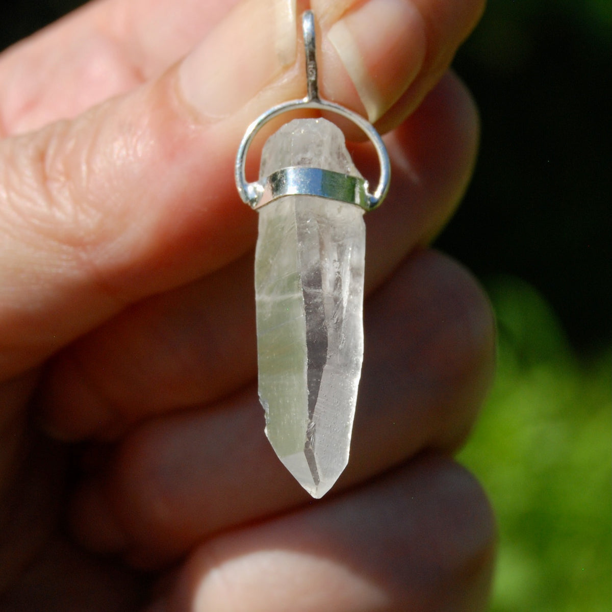 Cosmic Lemurian Seed Quartz Crystal Laser Pendant for Necklace