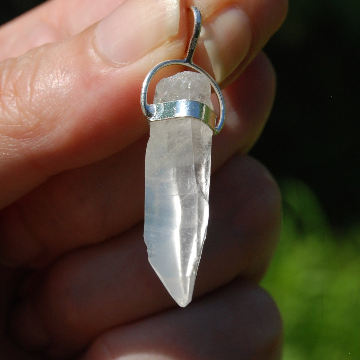 Cosmic Lemurian Seed Quartz Crystal Laser Pendant for Necklace