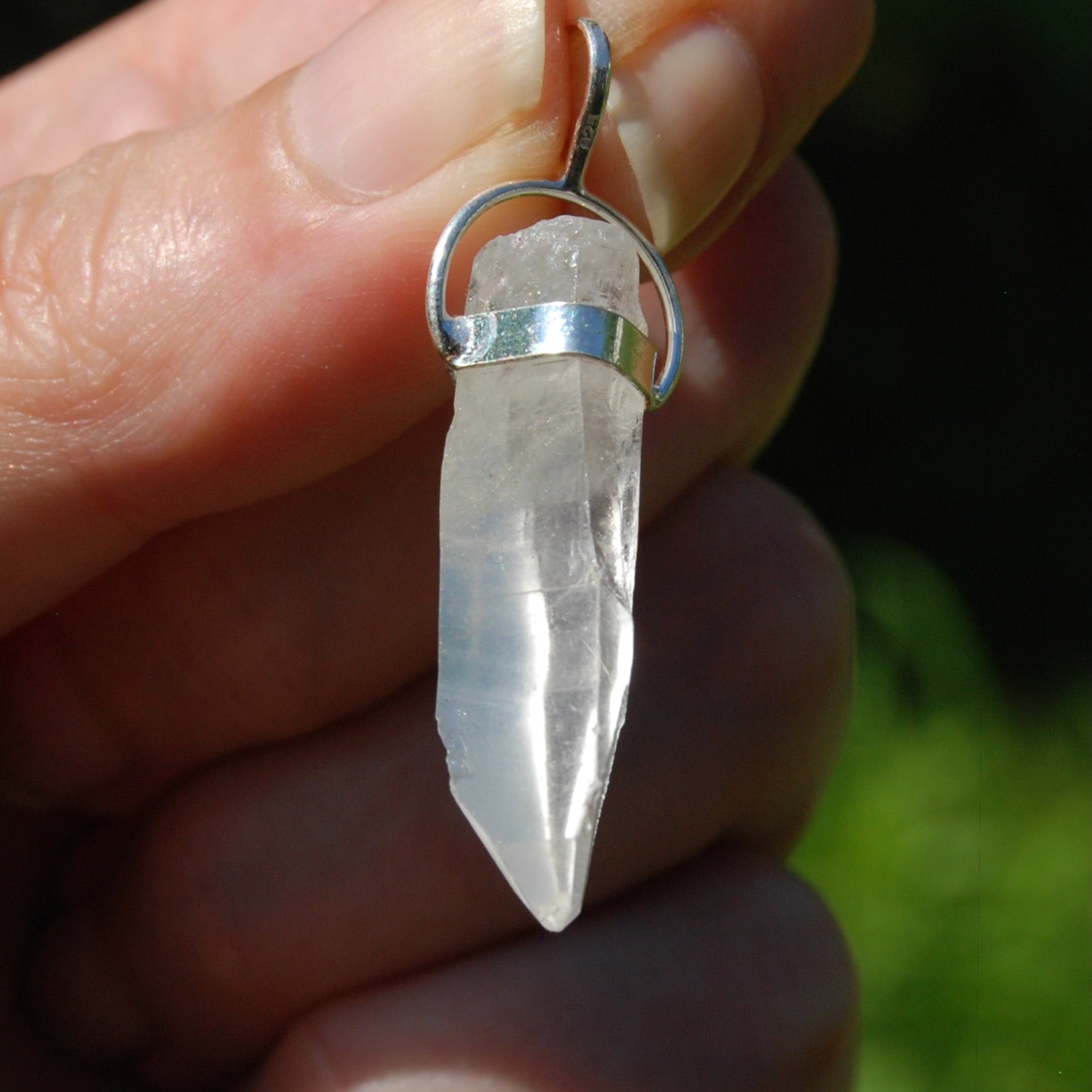 Cosmic Lemurian Seed Quartz Crystal Laser Pendant for Necklace