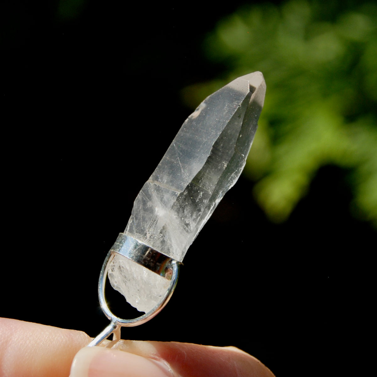 Cosmic Lemurian Seed Quartz Crystal Laser Pendant for Necklace