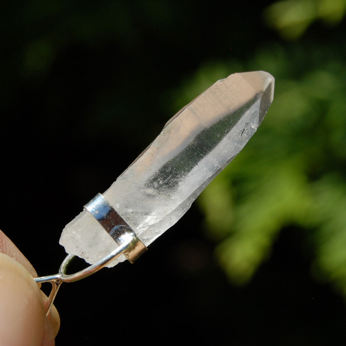Cosmic Lemurian Seed Quartz Crystal Laser Pendant for Necklace