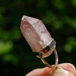 ET Pink Lithium Lemurian Seed Crystal Starbrary Dreamsicle Pendant for Necklace, Brazil