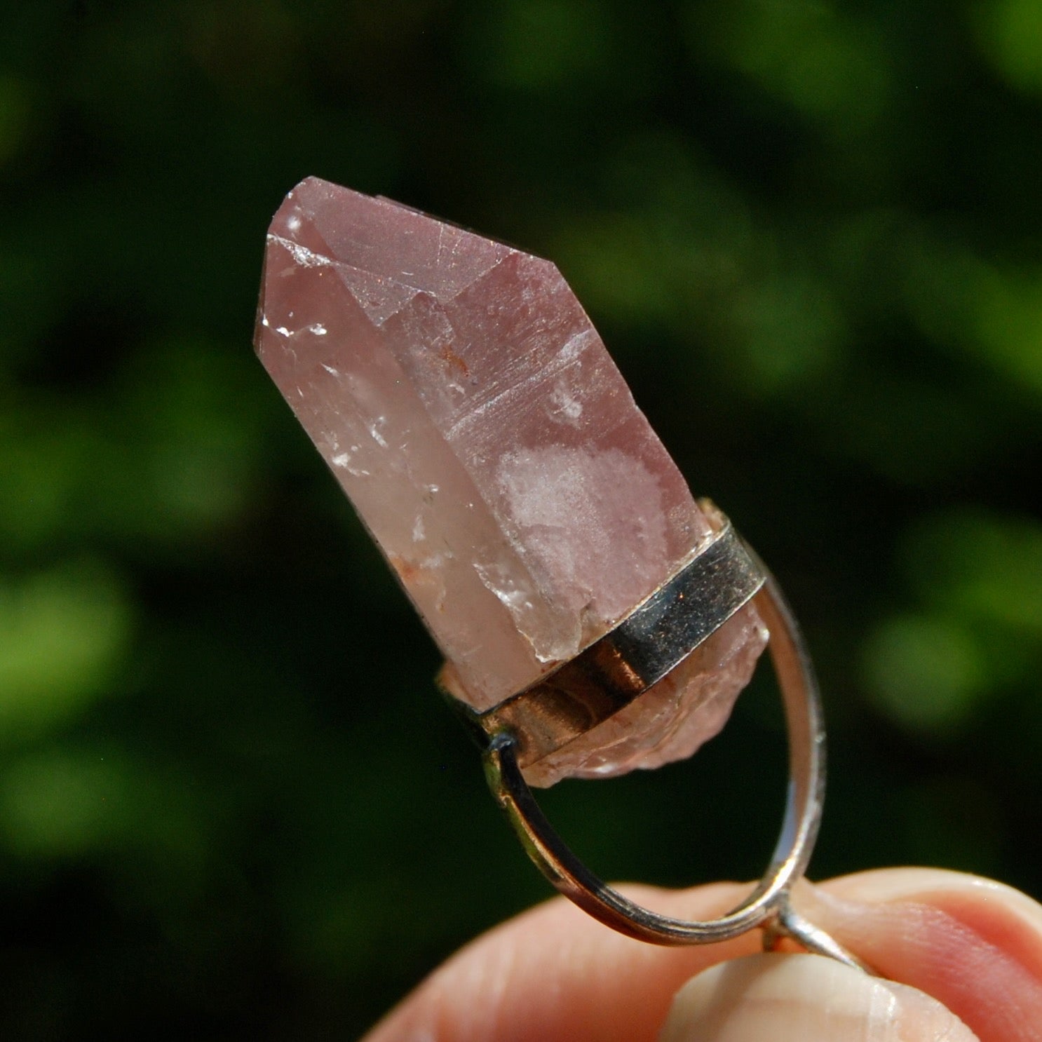 ET Pink Lithium Lemurian Seed Crystal Starbrary Dreamsicle Pendant for Necklace, Brazil