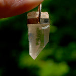 Isis Face Lemurian Seed Quartz Crystal Pendant for Necklace, Sterling Silver, Brazil