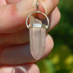 Cosmic Record Keeper Pink Lithium Lemurian Seed Crystal Starbrary Pendant for Necklace, Brazil