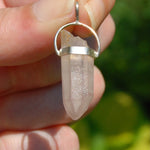 Cosmic Record Keeper Pink Lithium Lemurian Seed Crystal Starbrary Pendant for Necklace, Brazil