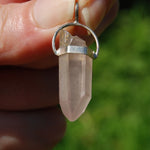 Cosmic Record Keeper Pink Lithium Lemurian Seed Crystal Starbrary Pendant for Necklace, Brazil