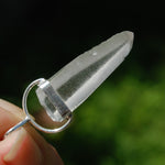 Cosmic Lemurian Seed Quartz Crystal Laser Pendant for Necklace, Sterling Silver, Brazil