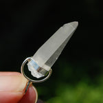 Cosmic Lemurian Seed Quartz Crystal Laser Pendant for Necklace, Sterling Silver, Brazil