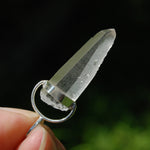 Cosmic Lemurian Seed Quartz Crystal Laser Pendant for Necklace, Sterling Silver, Brazil