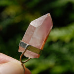 Record Keeper Isis Face Pink Lithium Lemurian Seed Crystal Starbrary Pendant for Necklace, Phantom Pyramids, Brazil