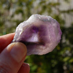 Chevron Amethyst Trapiche Quartz Crystal Slice from Zambia