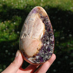 Amethyst Geode Crystal Egg, Grape Jelly Amethyst, Indian Amethyst