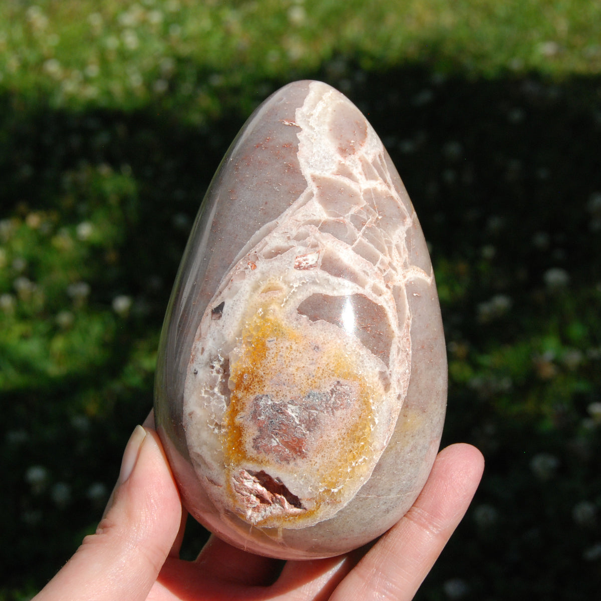 Amethyst Geode Crystal Egg, Grape Jelly Amethyst, Indian Amethyst