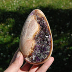 Amethyst Geode Crystal Egg, Grape Jelly Amethyst, Indian Amethyst