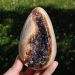 Amethyst Geode Crystal Egg, Grape Jelly Amethyst, Indian Amethyst