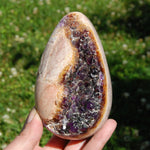 Amethyst Geode Crystal Egg, Grape Jelly Amethyst, Indian Amethyst