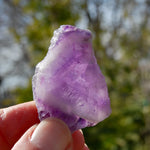 Chevron Amethyst Trapiche Quartz Crystal Slice from Zambia