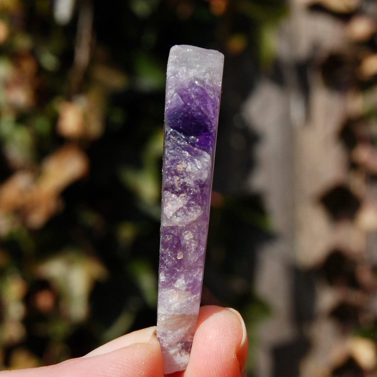 Chevron Amethyst Trapiche Quartz Crystal Slice from Zambia