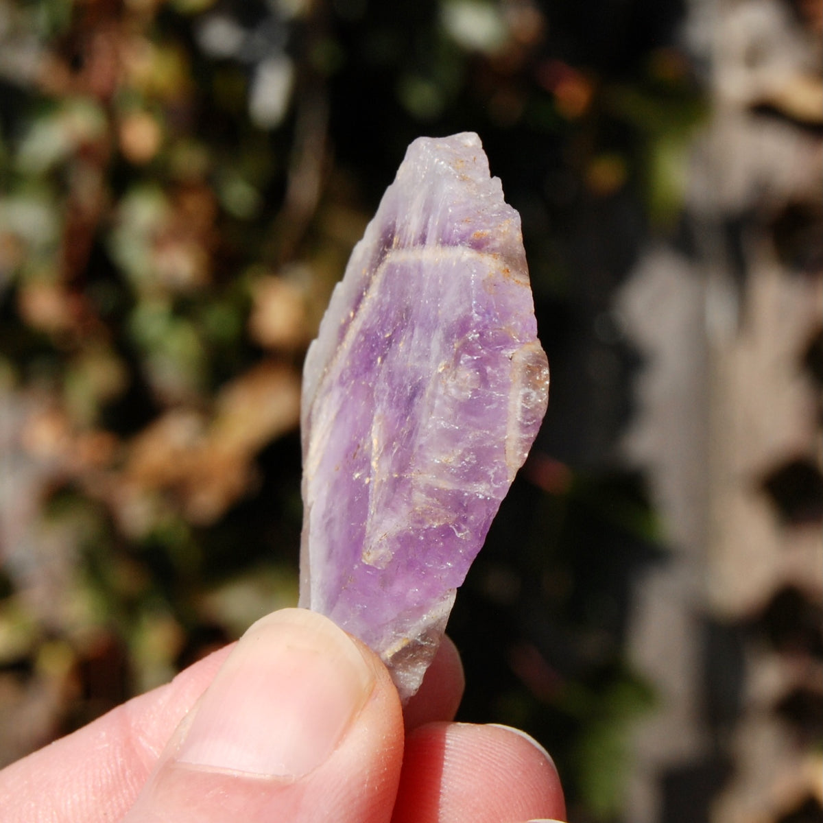Chevron Amethyst Trapiche Quartz Crystal Slice, Zambia
