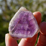 Chevron Amethyst Trapiche Quartz Crystal Slice, Zambia