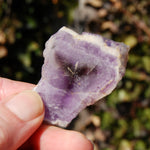 Chevron Amethyst Trapiche Quartz Crystal Slice, Zambia