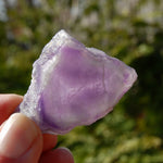 Chevron Amethyst Trapiche Quartz Crystal Slice, Zambia