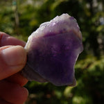 Chevron Amethyst Trapiche Quartz Crystal Slice, Zambia