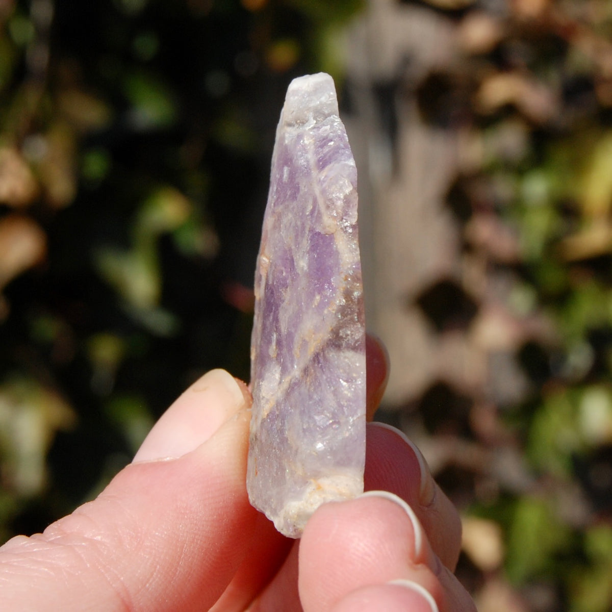 Chevron Amethyst Trapiche Quartz Crystal Slice from Zambia