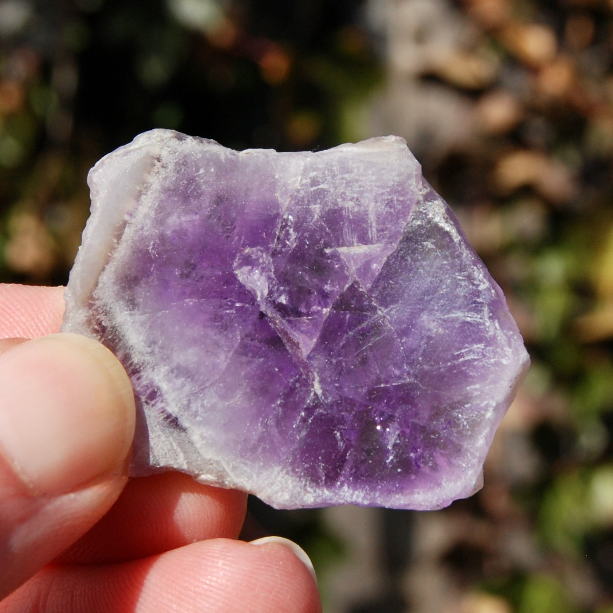 Chevron Amethyst Trapiche Quartz Crystal Slice from Zambia