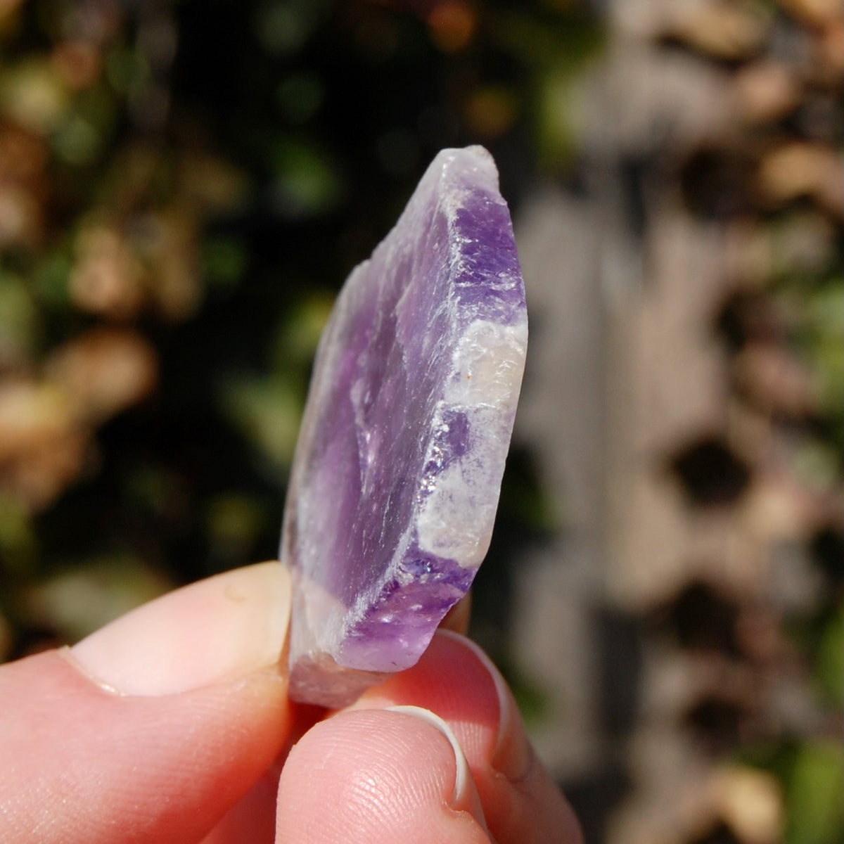 Chevron Amethyst Trapiche Quartz Crystal Slice from Zambia