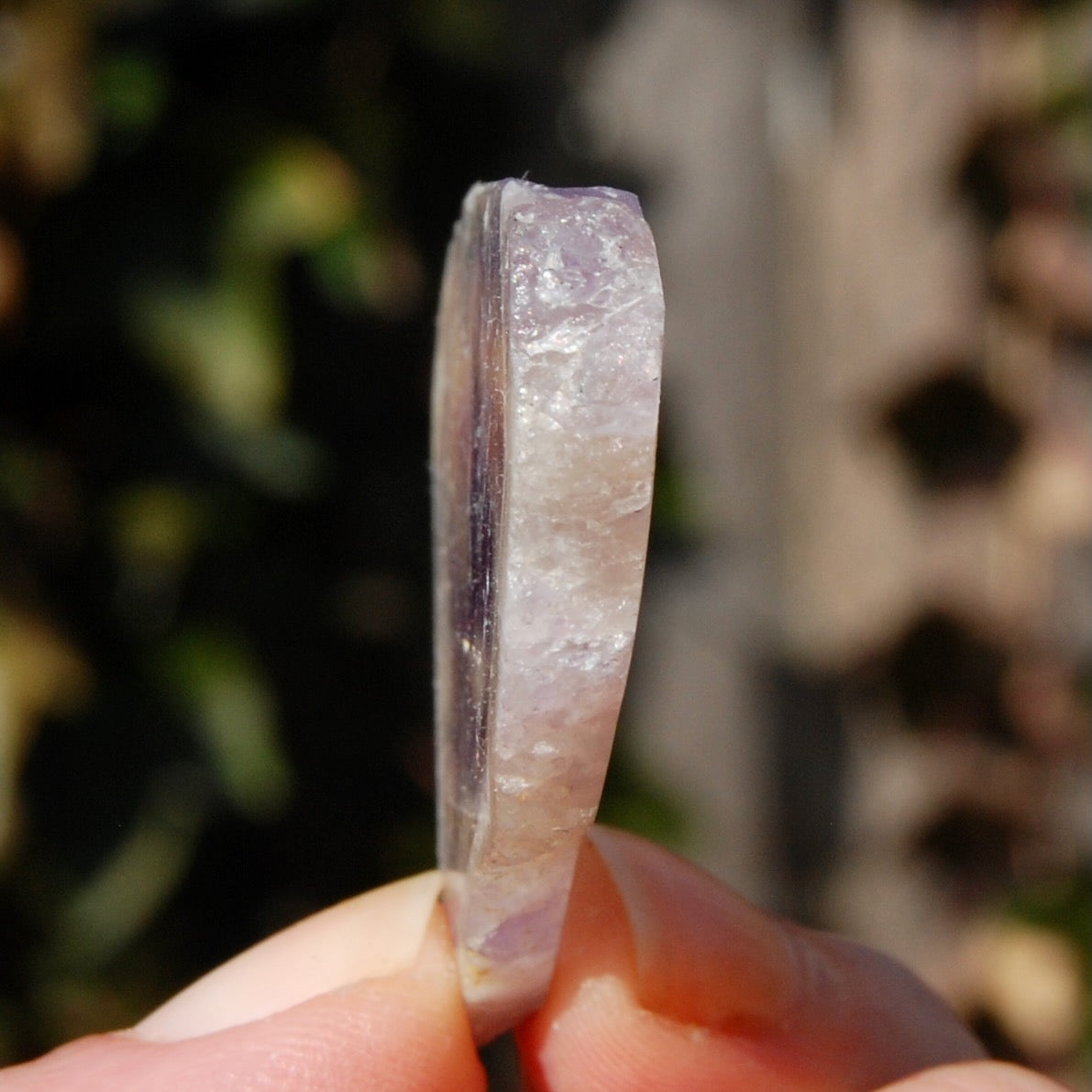 Chevron Amethyst Trapiche Quartz Crystal Slice, Zambia