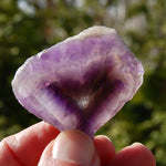 Chevron Amethyst Trapiche Quartz Crystal Slice from Zambia
