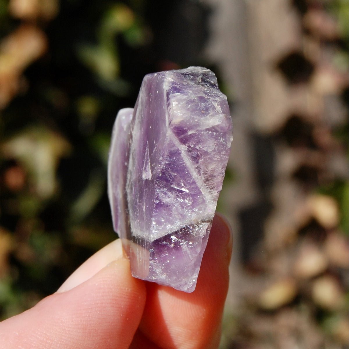 Chevron Amethyst Trapiche Quartz Crystal Slice from Zambia