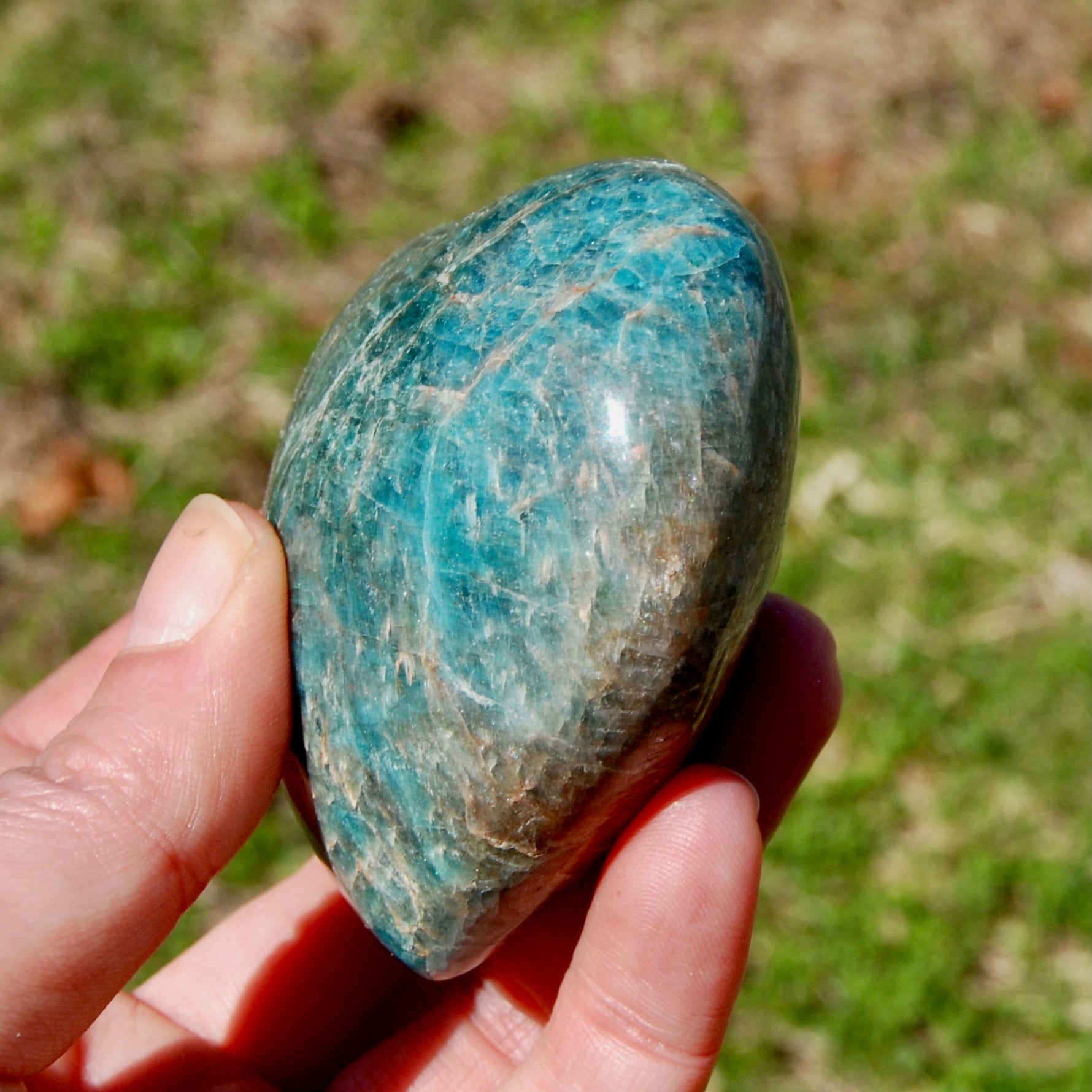 Blue Apatite Crystal Heart