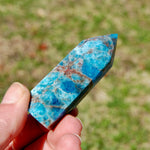 Gemmy Blue Apatite Crystal Tower