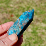Gemmy Blue Apatite Crystal Tower