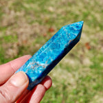 Gemmy Blue Apatite Crystal Tower