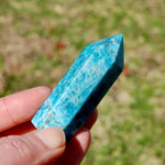 Gemmy Blue Apatite Crystal Tower