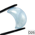 Gem Aquamarine Crystal 3D Moon Carvings