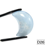 Gem Aquamarine Crystal 3D Moon Carvings
