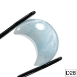 Gem Aquamarine Crystal 3D Moon Carvings