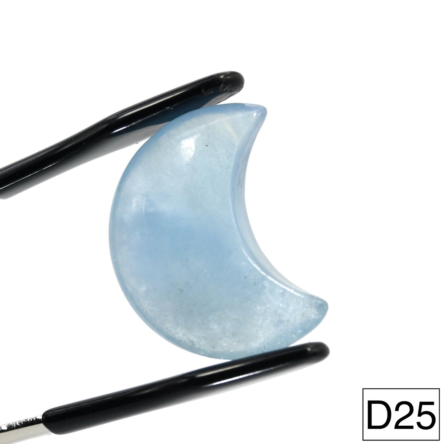 Gem Aquamarine Crystal 3D Moon Carvings