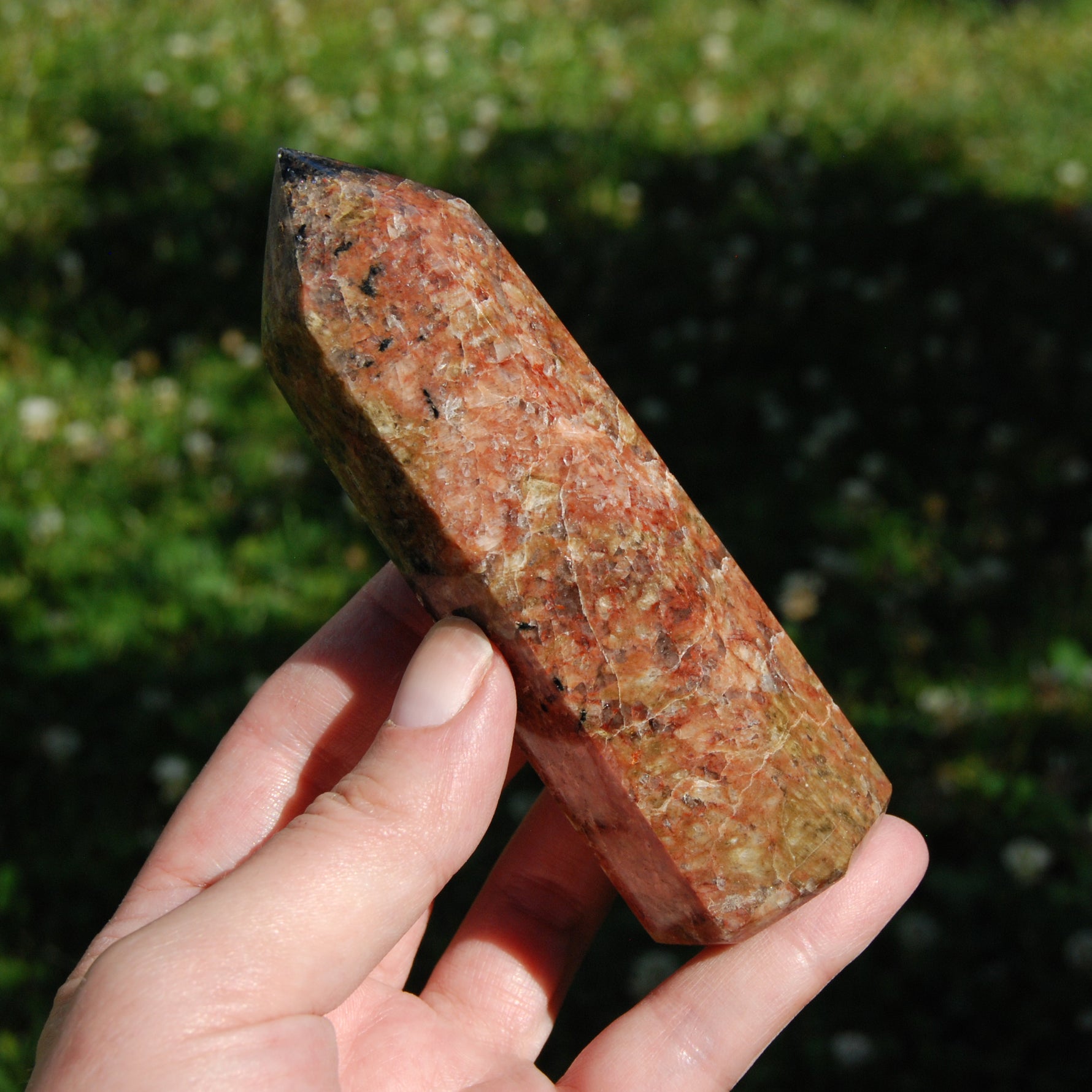 Feldspar Black Tourmaline Crystal Tower
