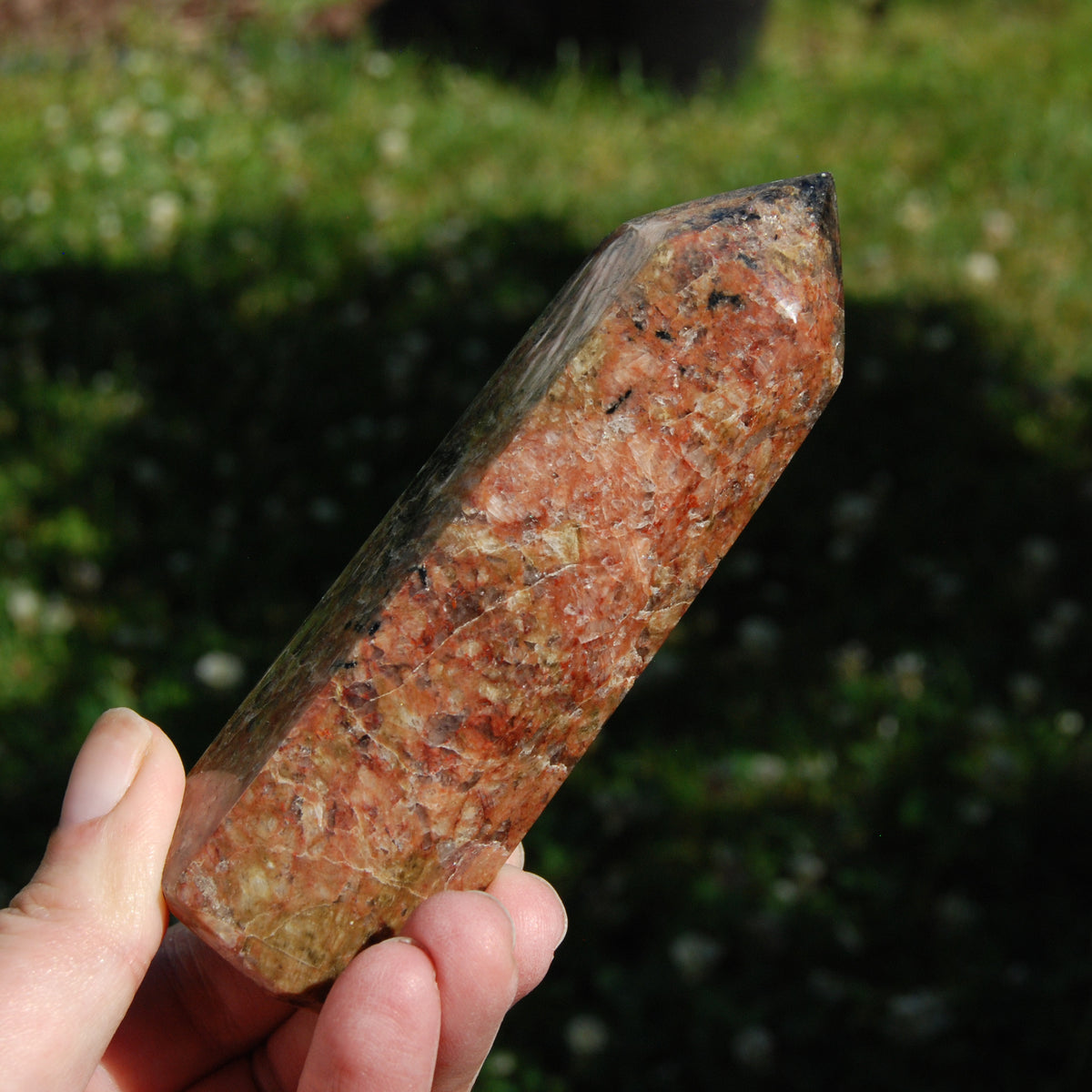 Feldspar Black Tourmaline Crystal Tower