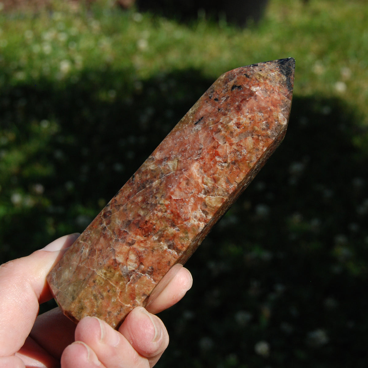 Feldspar Black Tourmaline Crystal Tower