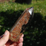 Feldspar Black Tourmaline Crystal Tower