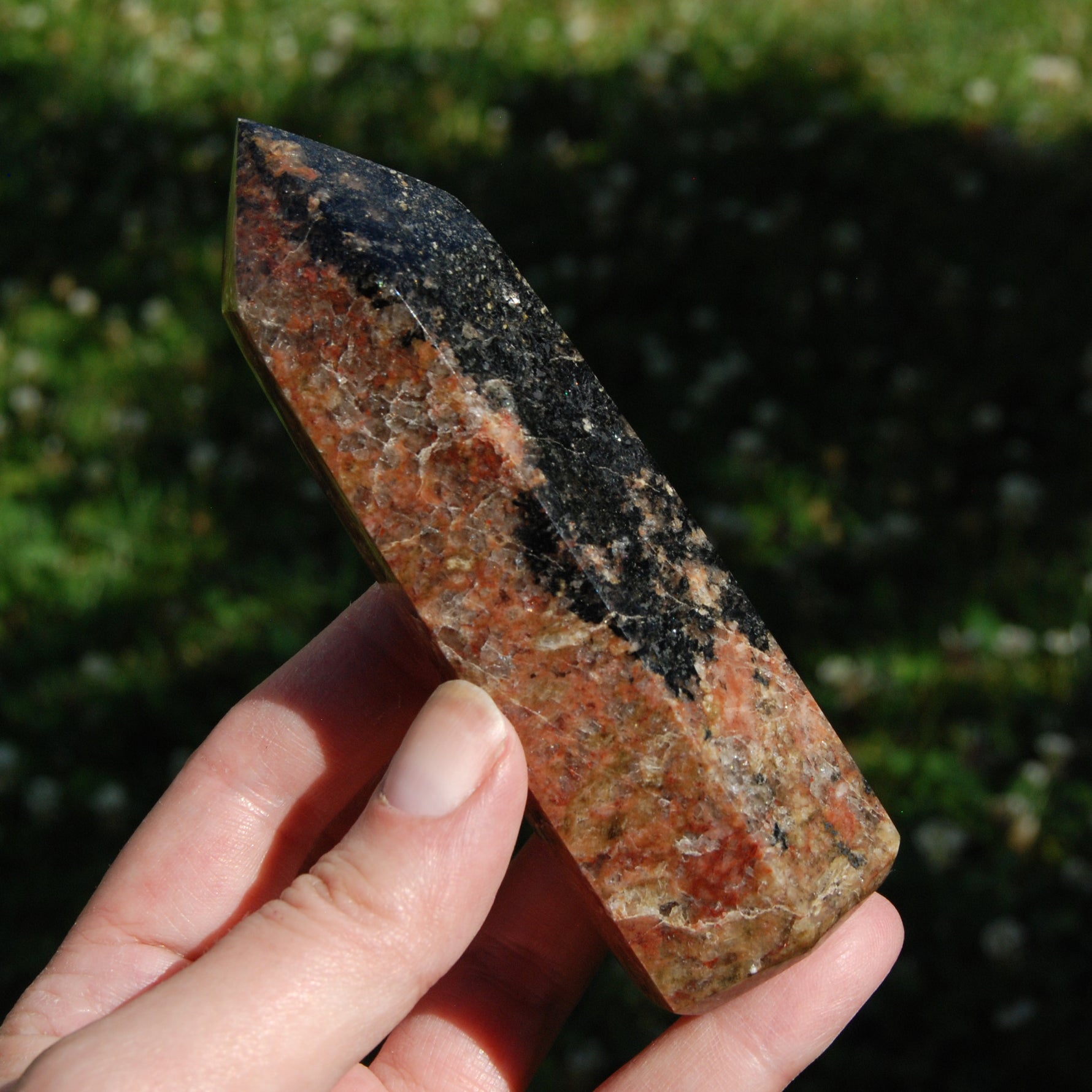 Feldspar Black Tourmaline Crystal Tower