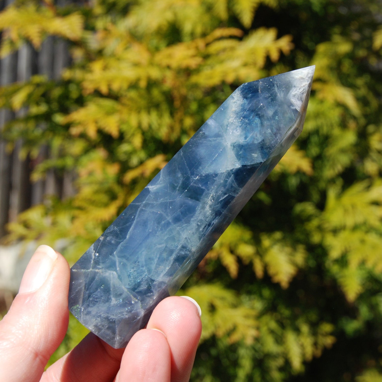 Blue Fluorite Crystal Tower